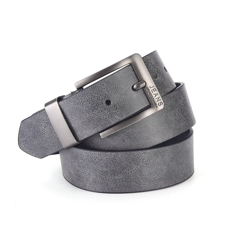 Ceinture en cuir PU pour hommes, de haute qualité, avec boucle ardillon en métal, pour loisirs et af