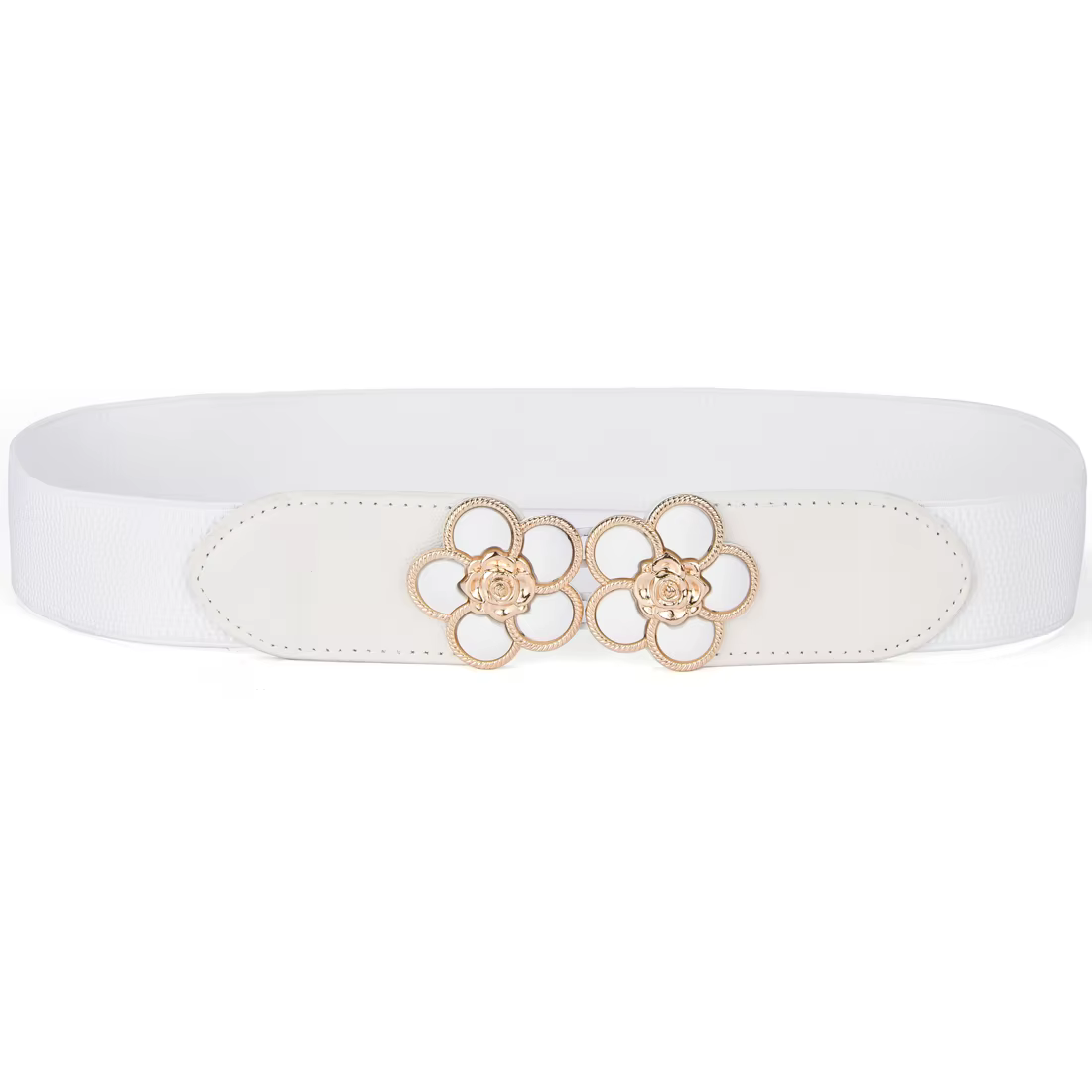 Ceinture élastique extensible pour femme, joint de taille, fleur de prunier classique, frais
