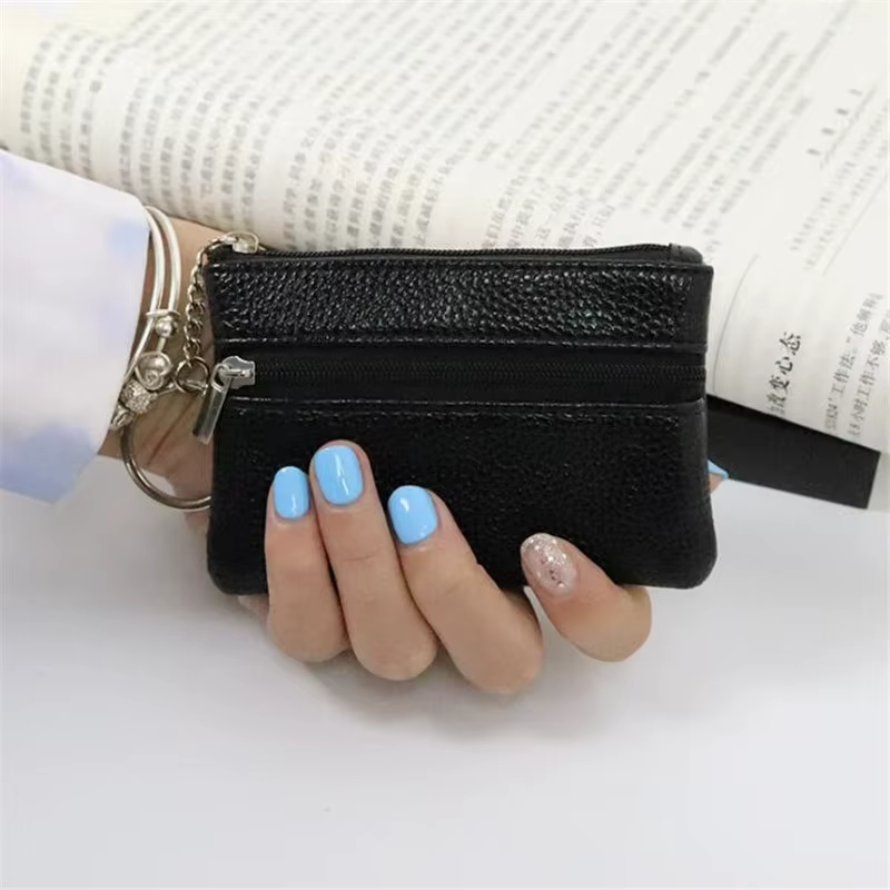 Porte-monnaie en cuir à la mode pour femmes, petit portefeuille, porte-monnaie, mini sacs d'argent à