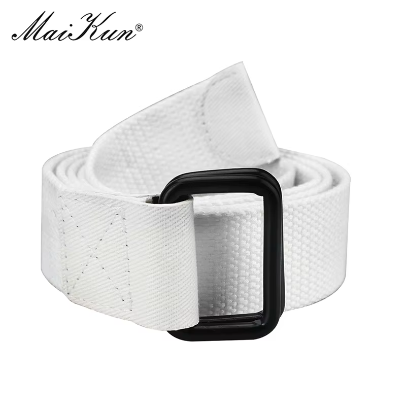 Maikun-Ceinture à double anneau pour hommes, ceinture en toile pour hommes, ceinture décontractée po