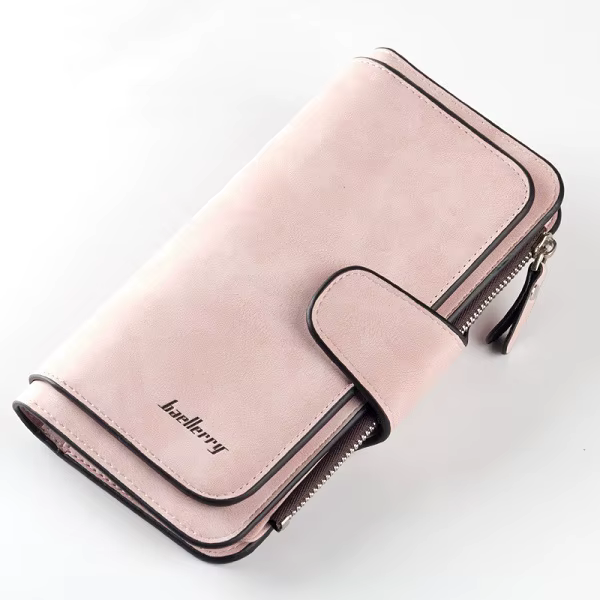 Portefeuille en cuir à moraillon pour femme, sac à main long pour femme, pochette pour femme, design