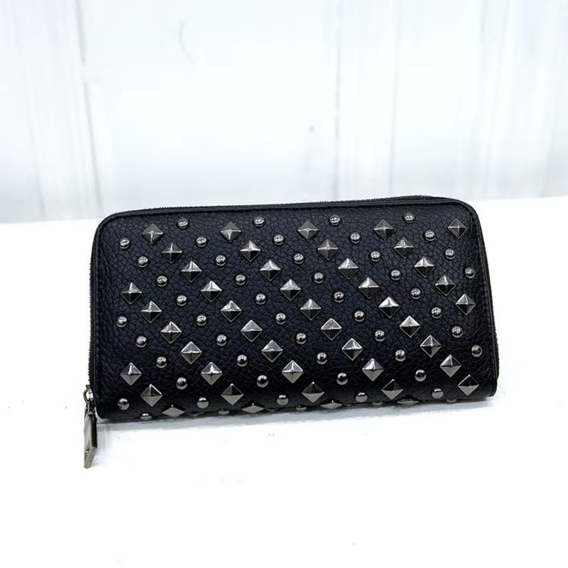 Portefeuilles de luxe femmes portefeuille concepteur Rivet marque femme femme sacs à main billetera 