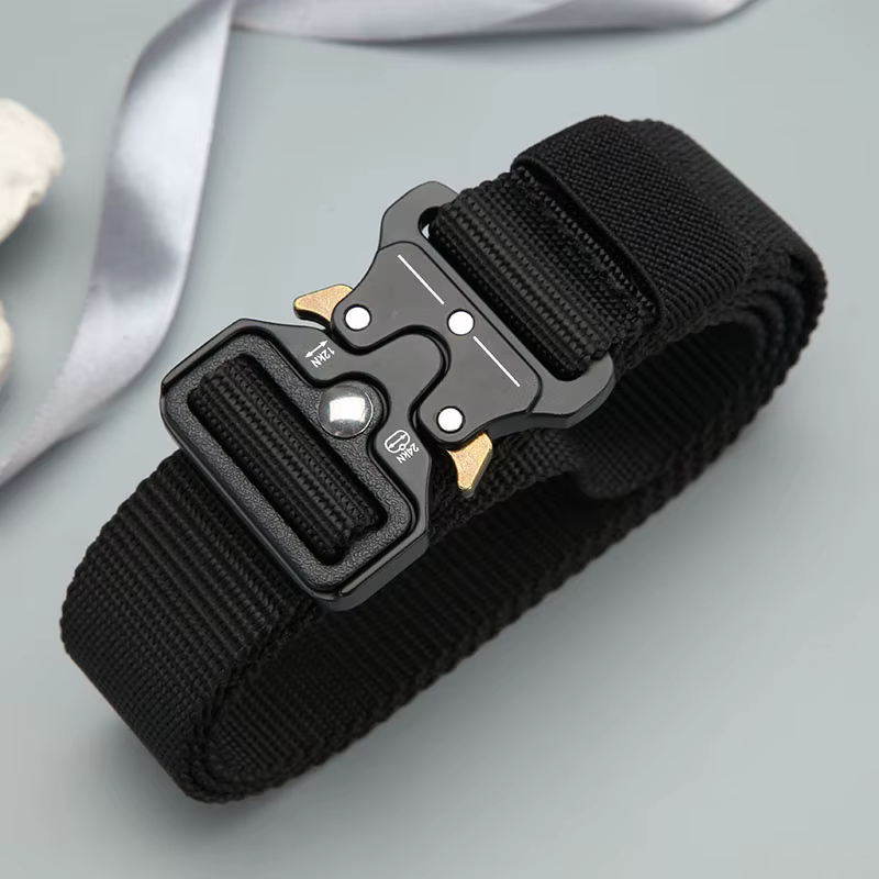 Ceinture tactique de chasse en plein air pour hommes, boucle multifonctionnelle en Nylon, ceinture e