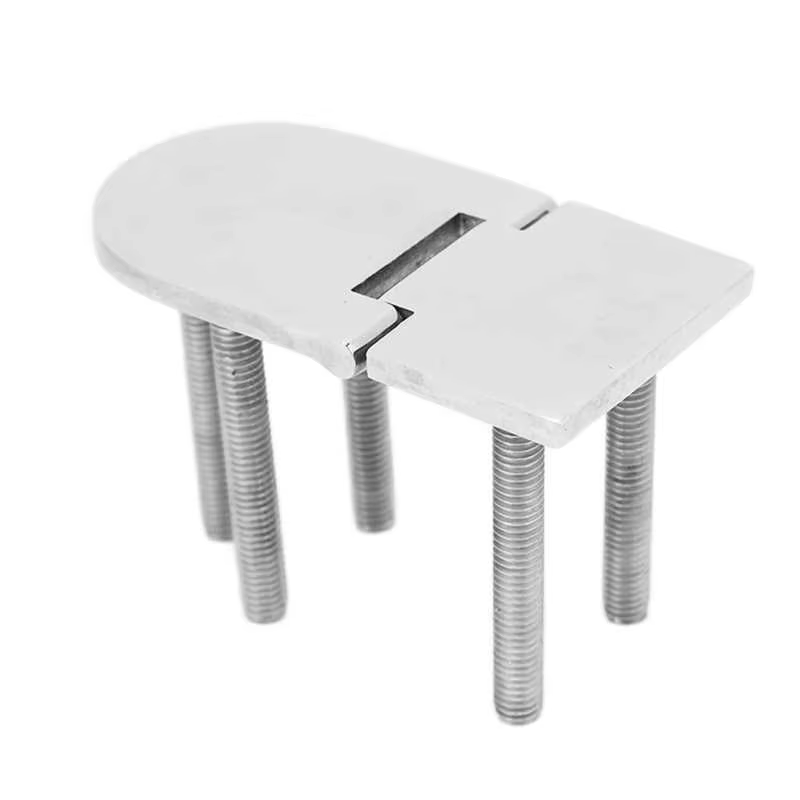Charnière de porte de bateau avec fixation dissimulée, acier inoxydable 316 de qualité marine, quinc