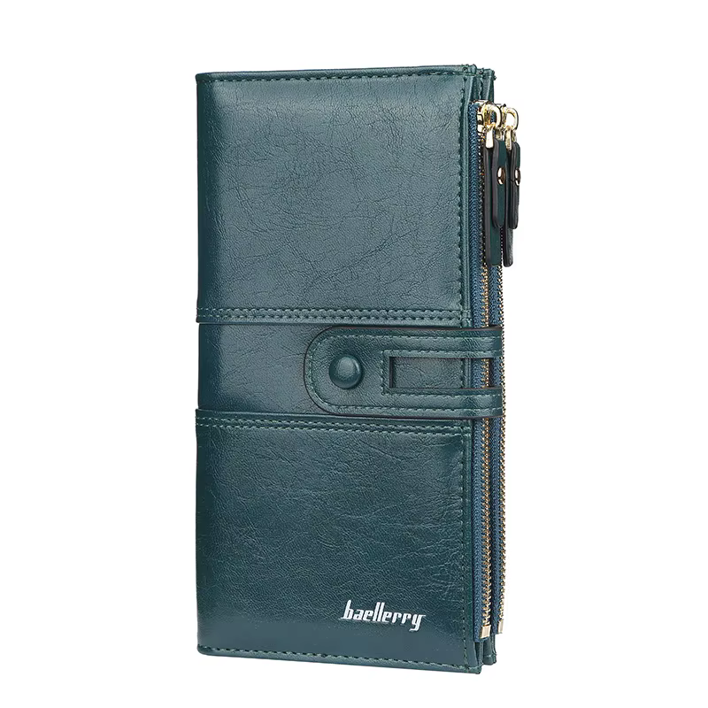 Portefeuilles longs en cuir PU pour femmes, porte-cartes de qualité supérieure, classique, fermeture