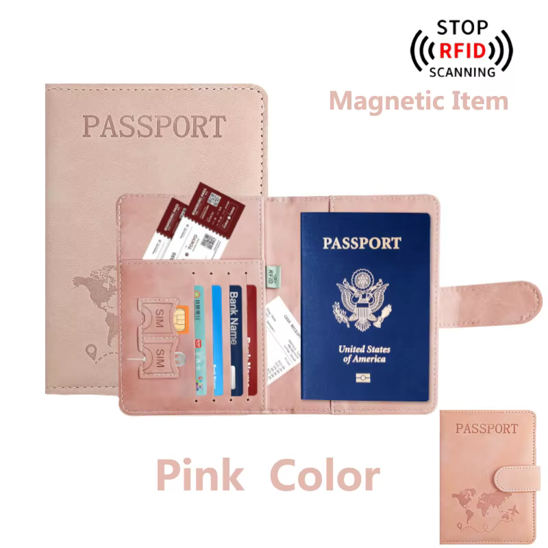 Porte-passeport pour portefeuille de passeport essentiel de voyage, porte-livres de passeport pour f