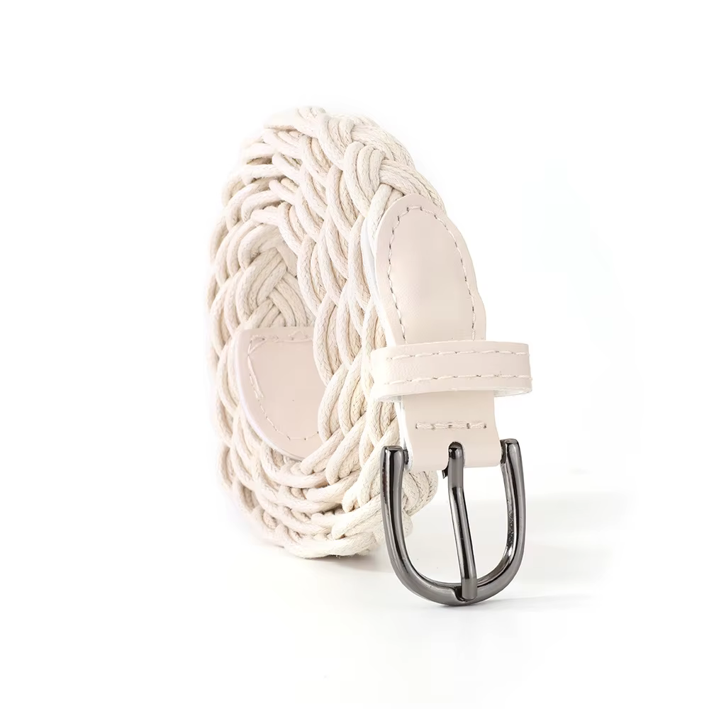 Ceinture fine tressée rétro vintage pour femme, ceinture noire de haute qualité, tendance populaire,