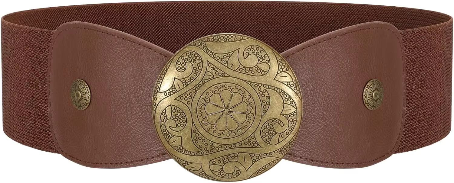 Ceinture élastique large pour femme, ceinture de taille Strecth pour robe, structure occidentale, vi