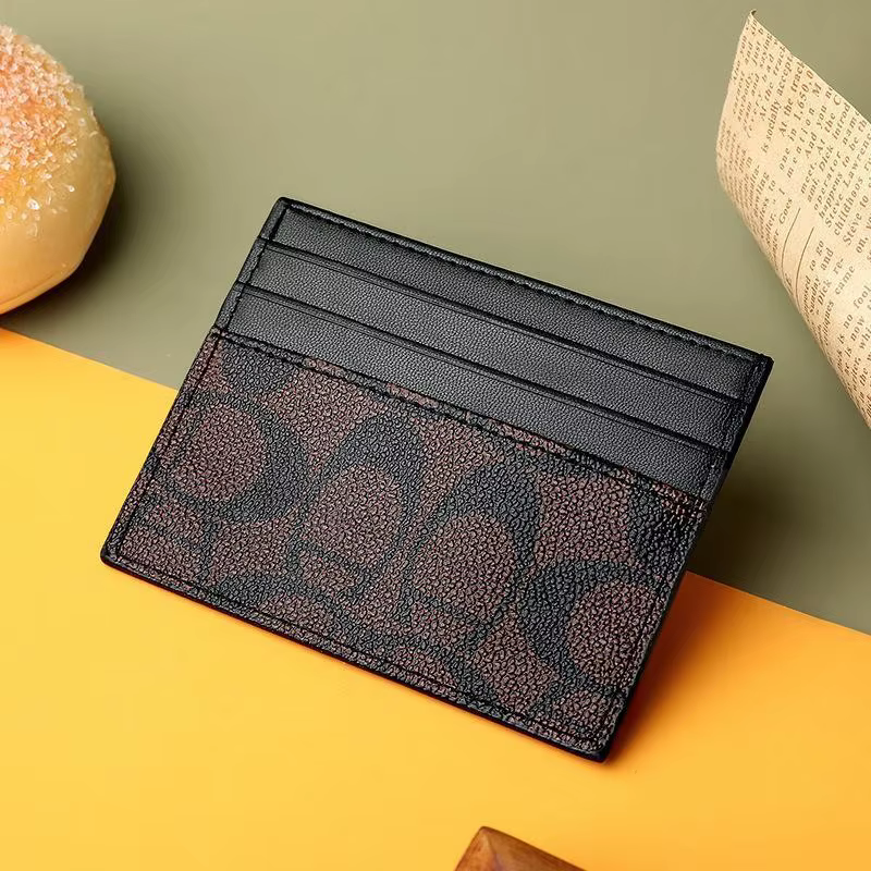 Portefeuilles de luxe pour femmes, porte-cartes multifonction en cuir PU, petit sac à cartes, porte-