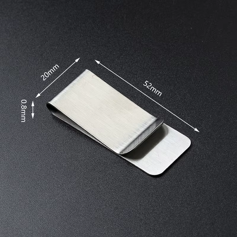 Portefeuille en acier inoxydable de haute qualité, portefeuille élégant et simple en acier inoxydabl