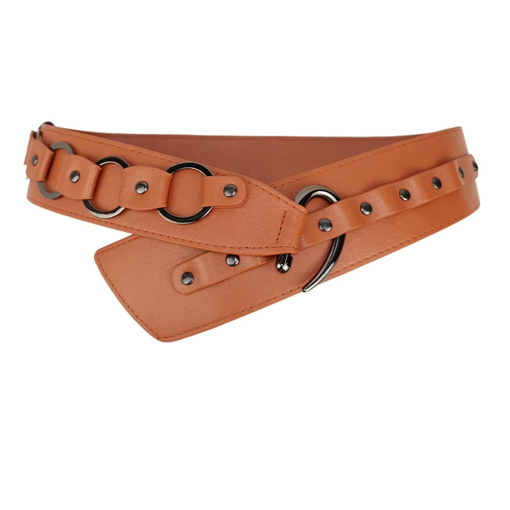 Nouveau Ceinture Punk Vintage alliage polyvalent ceinture réglable Faux cuir mode ceinture Festival