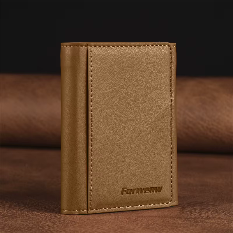 Porte-cartes magnétique multifonctionnel en cuir PU pour cartes de crédit, cartes d'identité, et bil