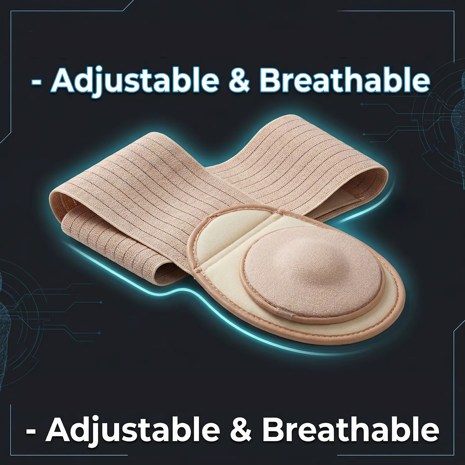 Ceinture de soutien pour hernie ombilicale pour hommes et femmes, attelle abdominale réglable avec c