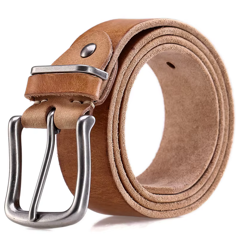 Ceintures vintage en cuir véritable pour hommes, 100% véritable, haute qualité, pleine fleur, décont