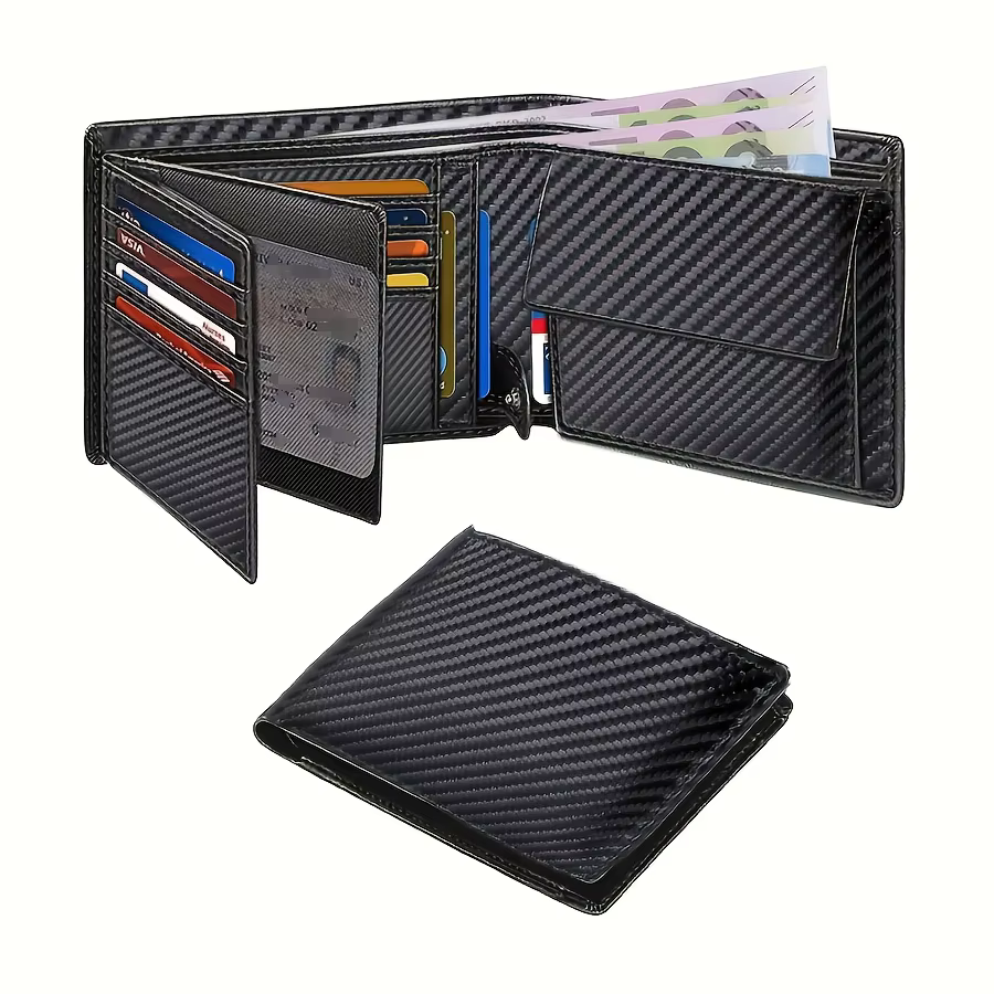 Portefeuilles pour hommes portefeuille mince multifonctionnel avec blocage RFID avec 15 porte-cartes