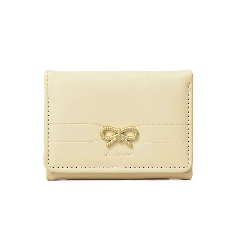 Portefeuilles à la mode pour filles, petit portefeuille avec nœud mignon, porte-carte esthétique, po