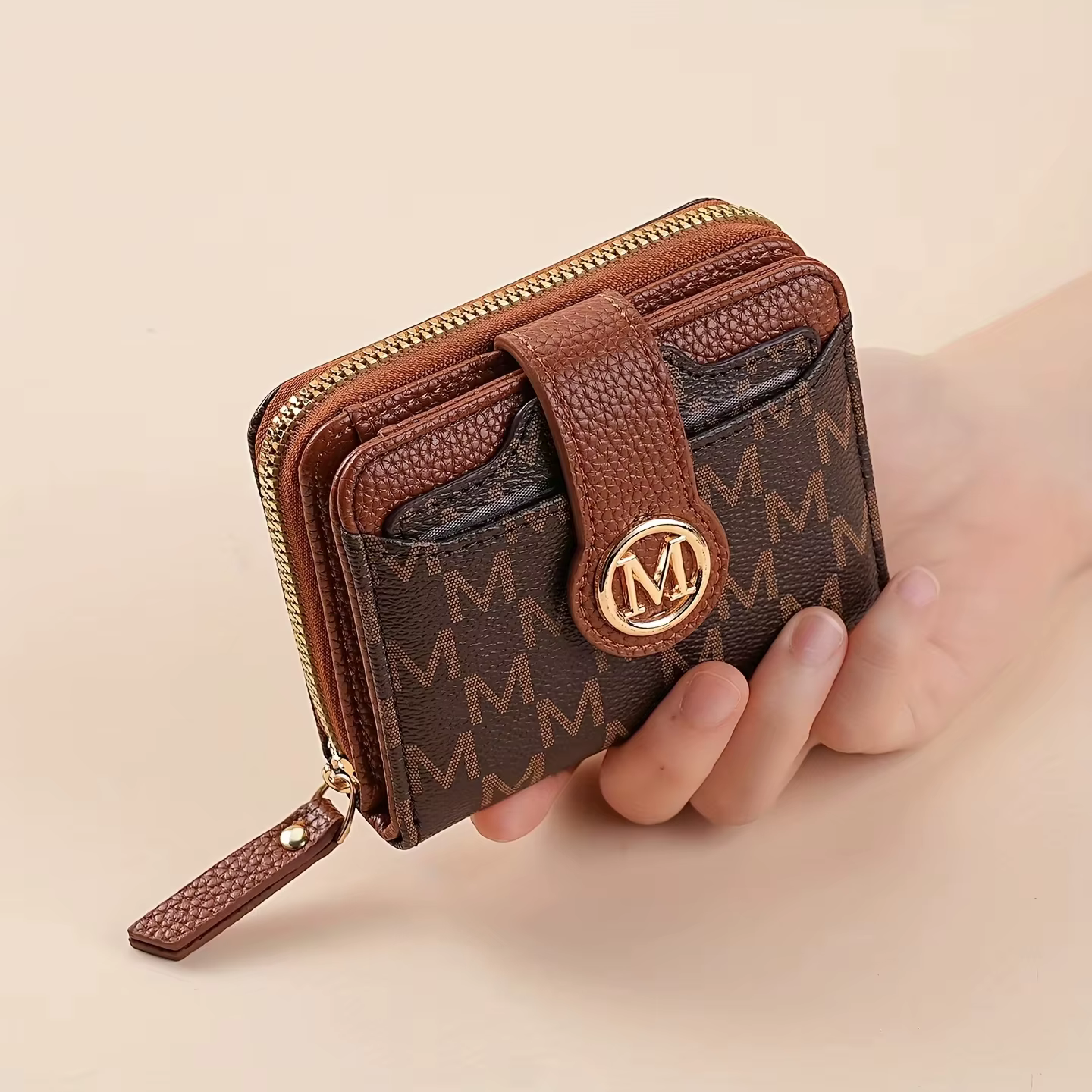 Portefeuille pour femme avec plusieurs emplacements pour cartes, poche pour argent liquide, mini sac