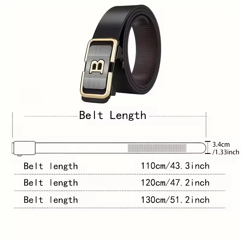Ceinture pour hommes d'affaires de mode véritable marque de luxe ceinture boucle en métal ceinture e