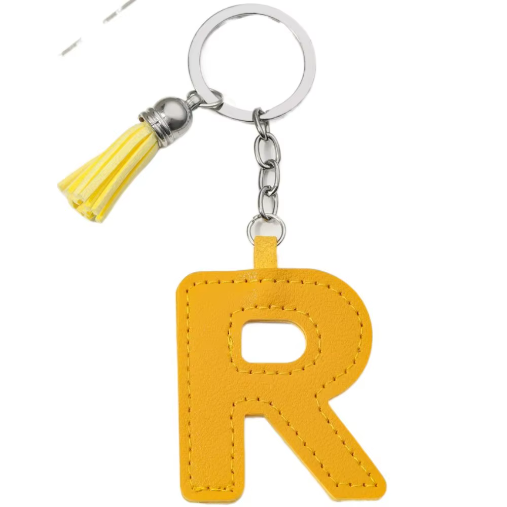 Organisateur de clés PU 26 lettre porte-clés gland taille boucle Alphabet voiture clé boucle affaire