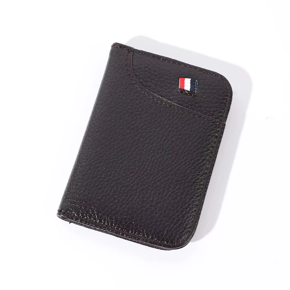 Portefeuille en cuir PU pour hommes, mini porte-cartes de crédit, porte-monnaie, mince, petit, court