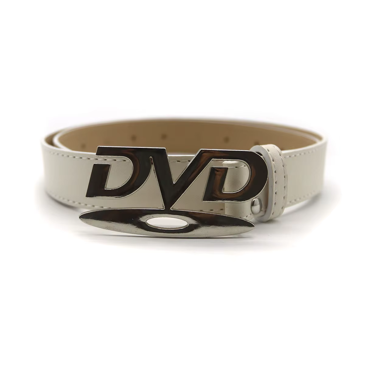 Ceinture unisexe à boucle DVD au design nostalgique, pour hommes et femmes, idéale pour les jeans, p