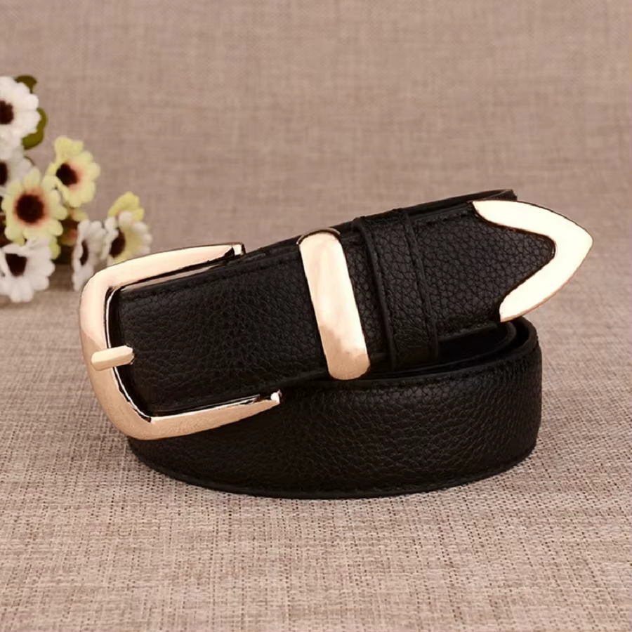 Ceinture de pantalon en cuir pour femmes, tendance, blanche, mode, haute qualité, solide, Vintage, b