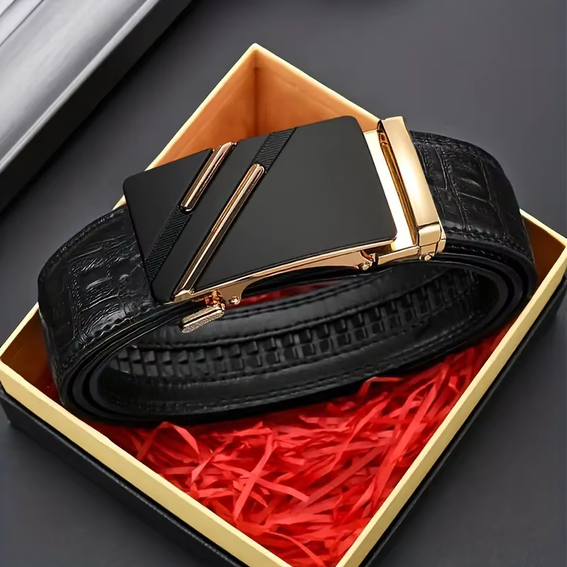 Hommes ceinture en cuir ceinture en alliage de métal boucle automatique marque de luxe Design ceintu