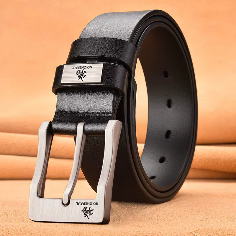 Nouvelle tendance hommes de haute qualité boucle jean en cuir ceinture décontractée affaires Cowboy