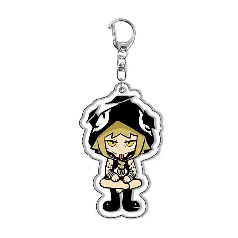 Porte-clés de collection personnage d'anime Soul Eater Tsubaki Nakatsukasa, cadeau créatif de dessin