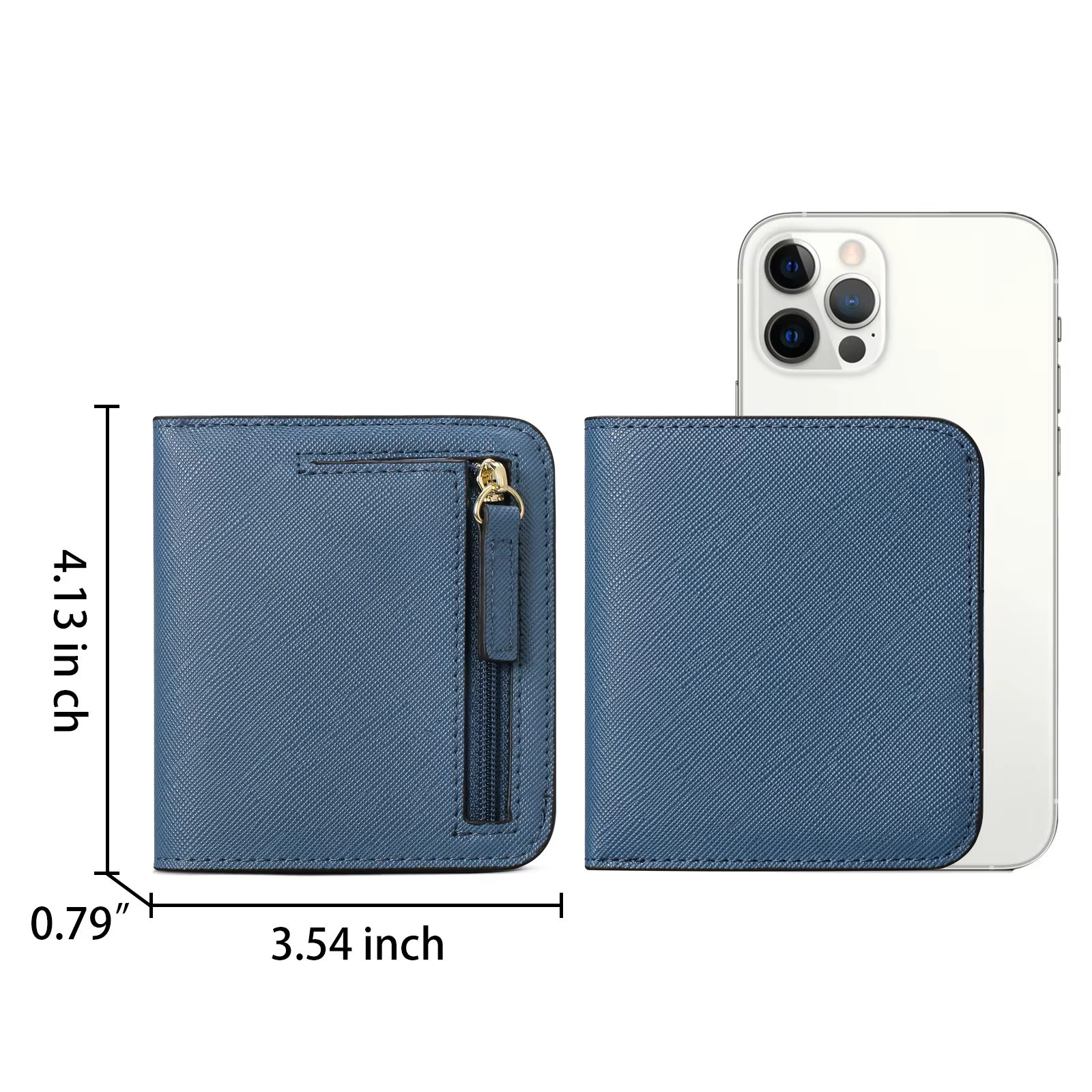 Portefeuille pour femmes RFID bloquant petit portefeuille de poche en cuir à deux volets Compact dam