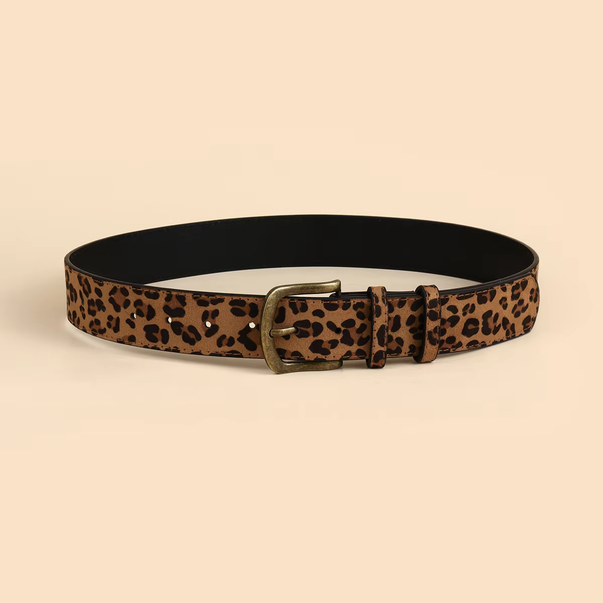 Ceinture imprimée léopard pour femme, style Boho, PU, robe couvertes, ceinture personnalisée