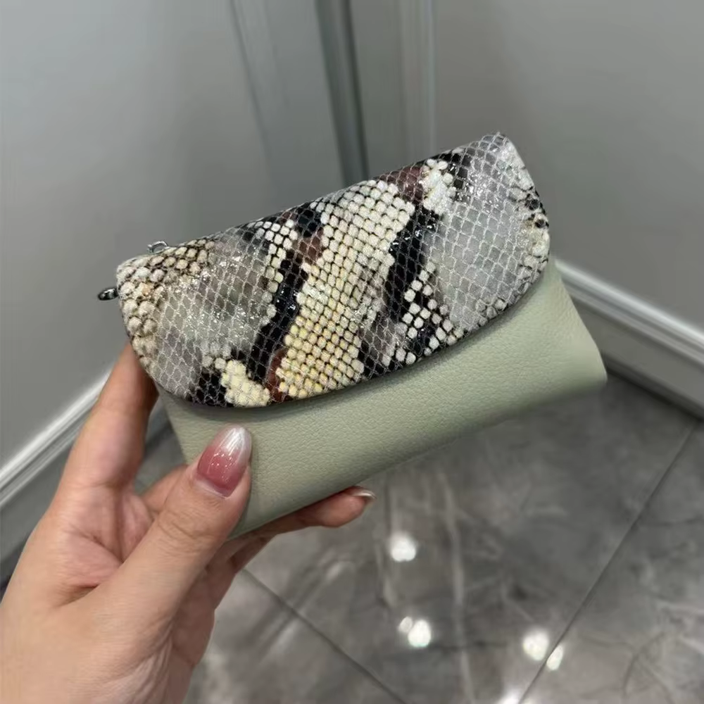 Nouveau 10 couleurs motif serpent en cuir de vache court portefeuille femmes mode Python véritable p