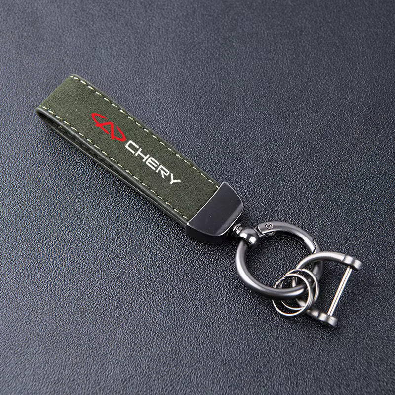 Porte-clés en cuir et daim pour Chery TIGGO 2 3 4 5 7 Pro 8 3X A1 QQ Arrizo, accessoires de voiture 