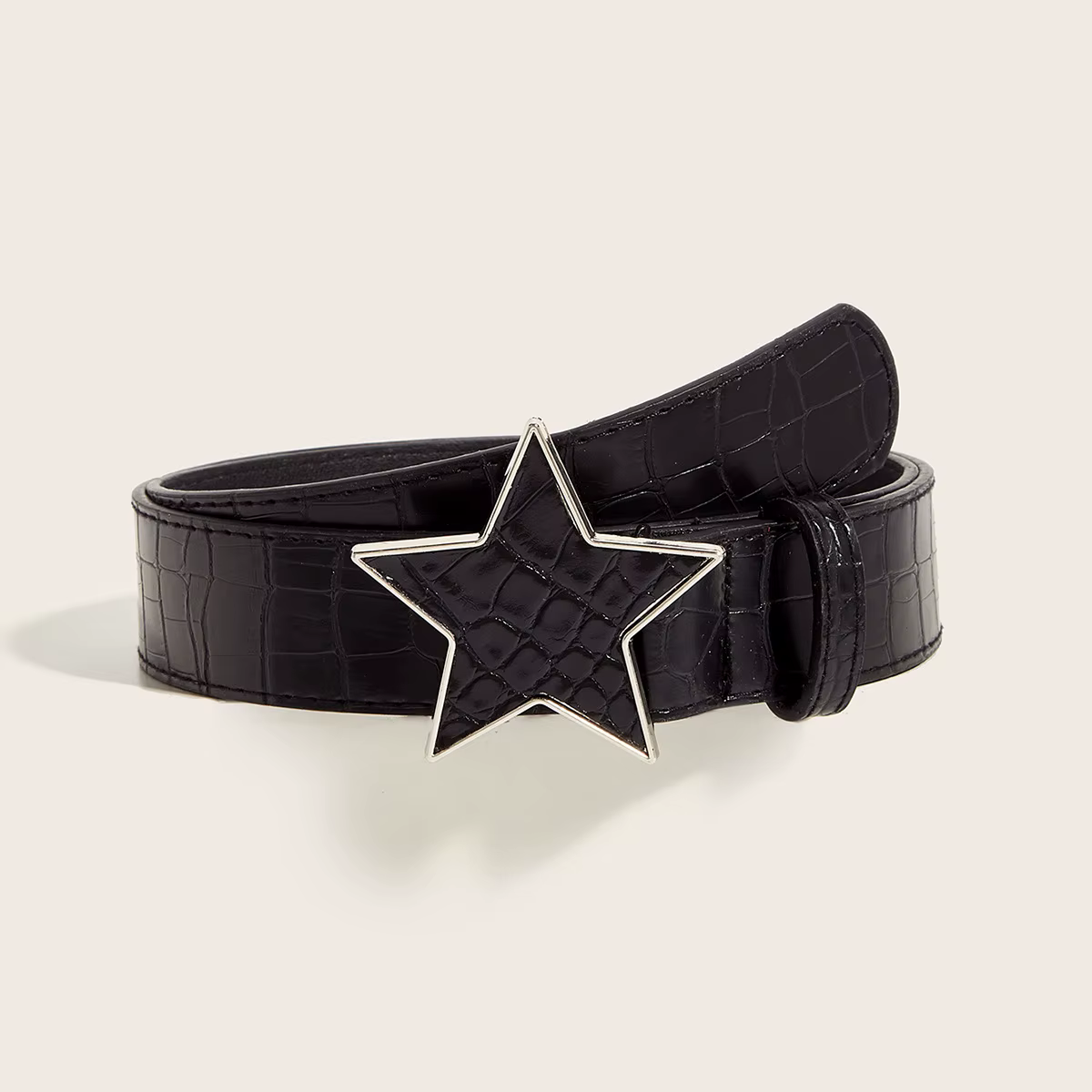 Étoiles rouges nouvelles dames ceinture mode personnalité Rivets Punk jean accessoires polyvalent dé