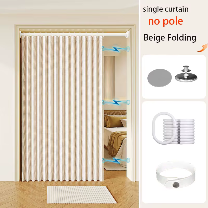 Rideau magnétique pour porte de cuisine, couverture de porte isolante imperméable et anti-huile, rid