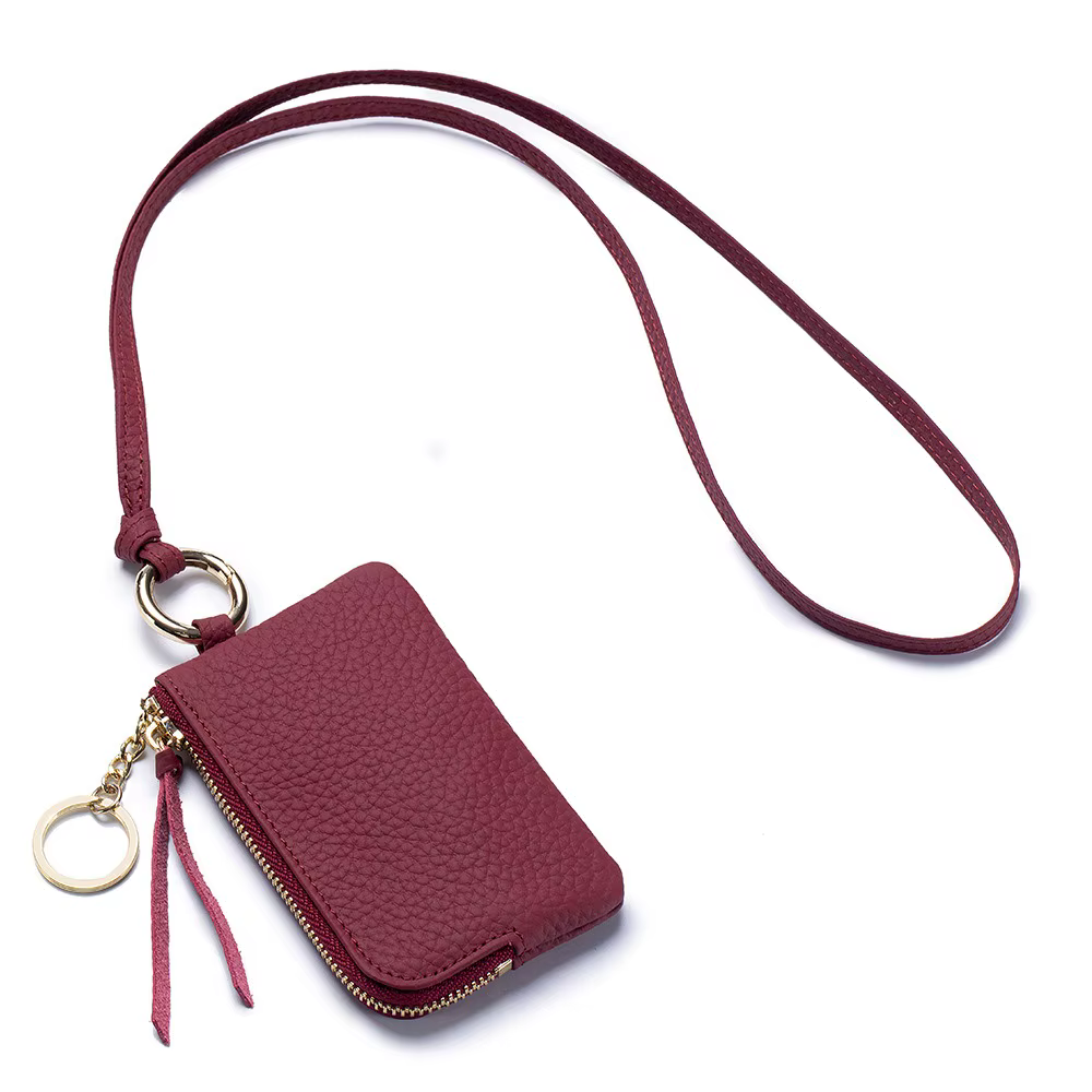 Porte-monnaie multifonctionnel carré à suspendre au cou, décontracté, avec cordon, portefeuille en P
