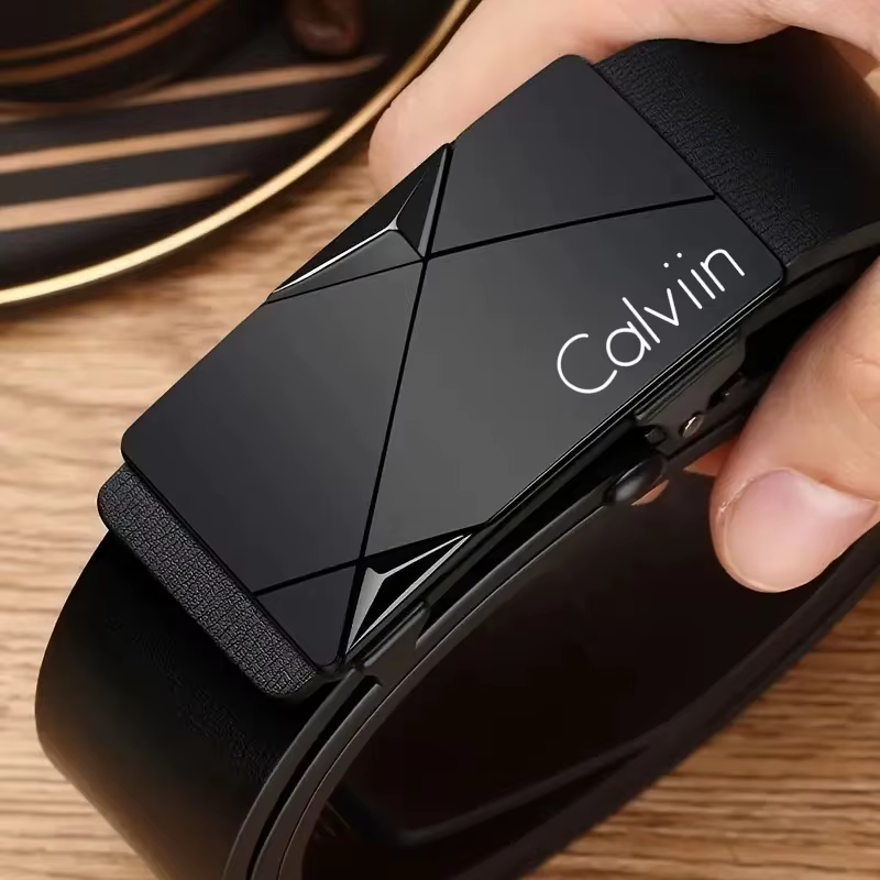 Ceinture élégante en cuir PU pour hommes – Ceintures à la mode pour la vie quotidienne, les loisirs,