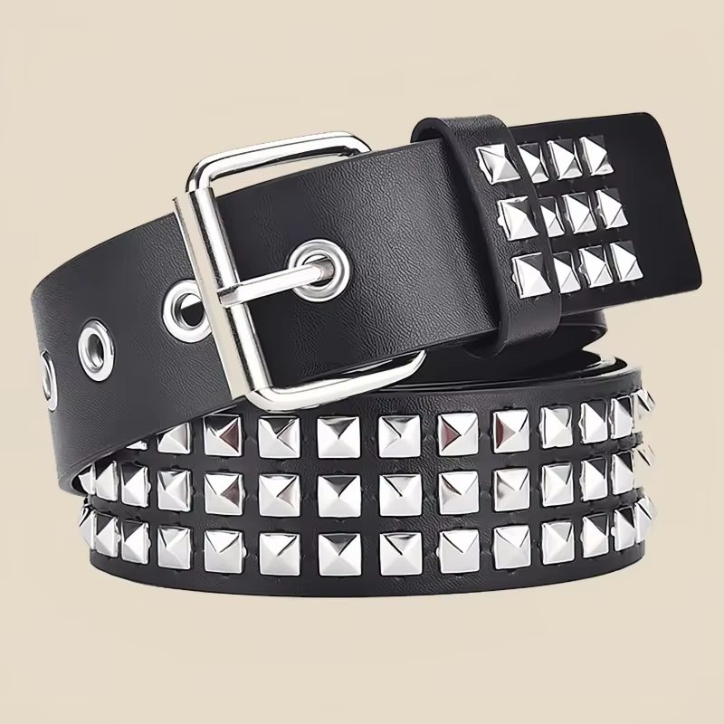 Tendance Rivet ceinture métal lourd ceinture hommes femmes Punk discothèque Rock Style ceinture jean