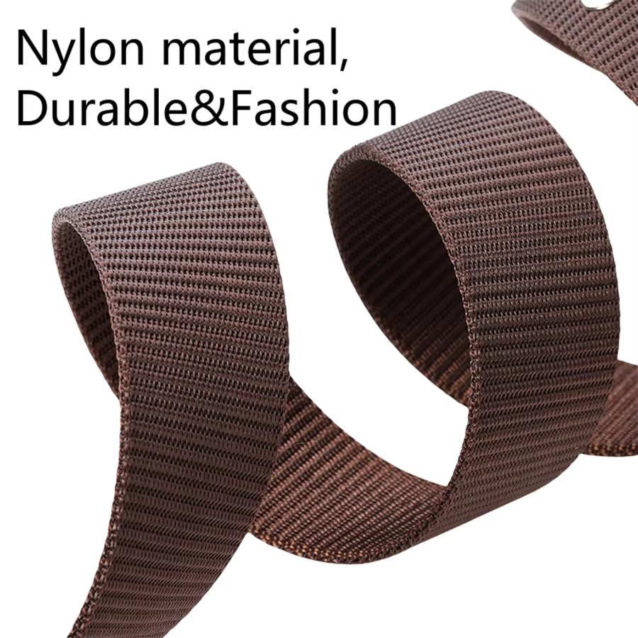 Ceinture à boucle ardillon pour hommes, ceinture en toile, ceinture en Nylon à la mode, ceinture en
