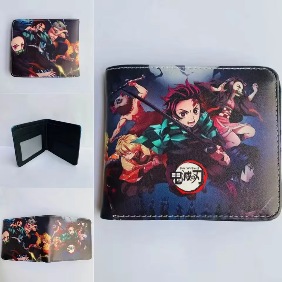 Portefeuille court pliable Anime Demon Slayer Kamado Nezuko, porte-monnaie Portable élégant et Simpl