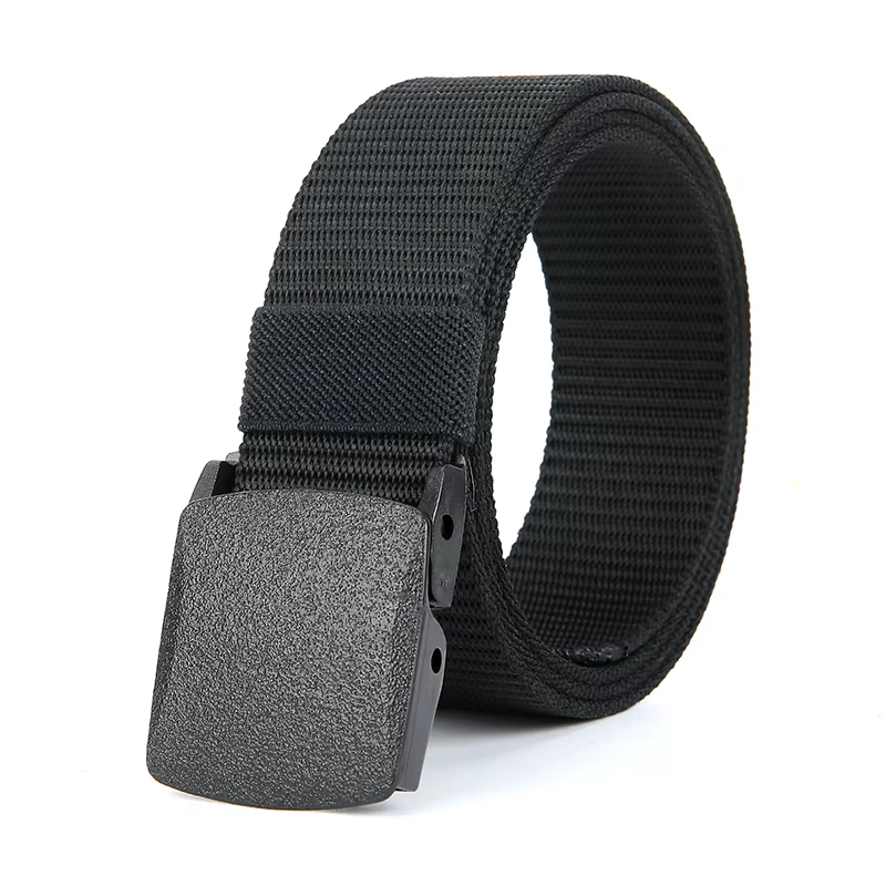 Ceinture en nylon militaire automatique pour hommes, ceinture en toile synthétique multifonctionnell