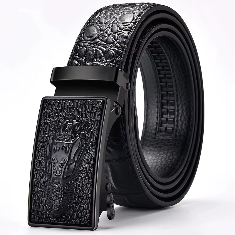 Ceinture en cuir véritable pour hommes, qualité supérieure, marque célèbre de luxe, boucle automatiq