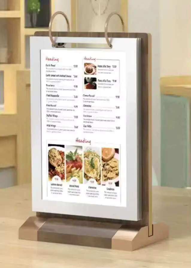 Supports de panneaux de Menu de Table tournante de Page A4, présentoir de cartes pour l'école, hôtel
