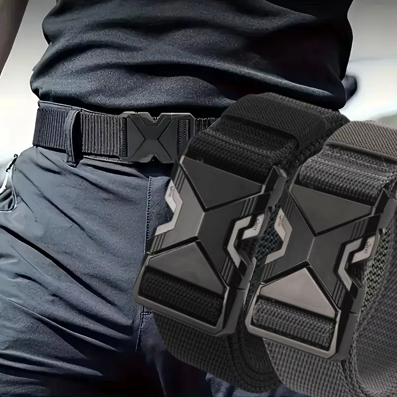 Ceinture à boucle en Nylon tressé pour hommes, légère et respirante, 125cm, pour les déplacements qu