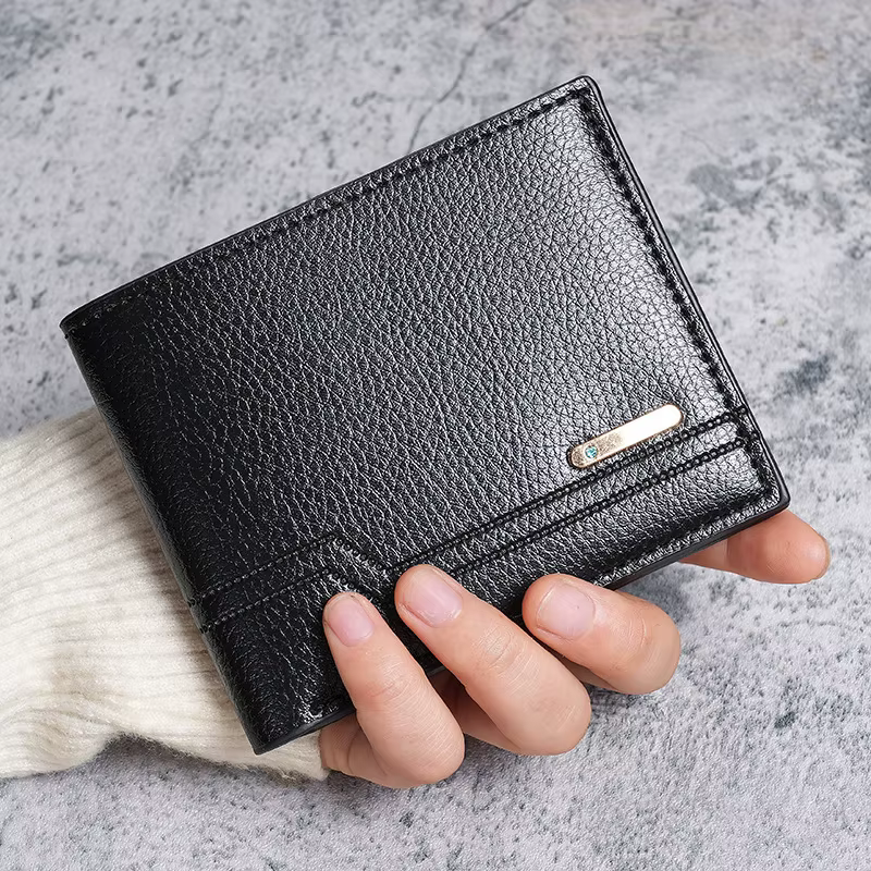 Portefeuille pour homme, portefeuille court tendance pour homme, porte-cartes de crédit et d'identit