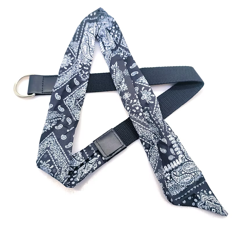 Ceinture écharpe en toile Patchwork avec boucle à Double boucle, robe personnalisée pour femmes, mod
