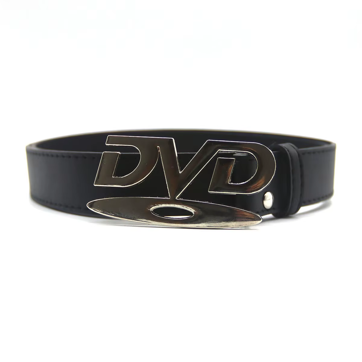 Ceinture pour femme tendance Y2K, design rétro avec boucle DVD, ceinture en jean tendance pour influ