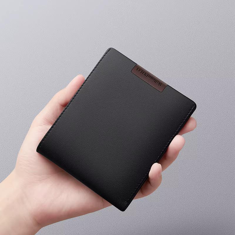 Portefeuille court et authentique pour hommes, porte-cartes de ramassage, sac multifonctionnel, à la