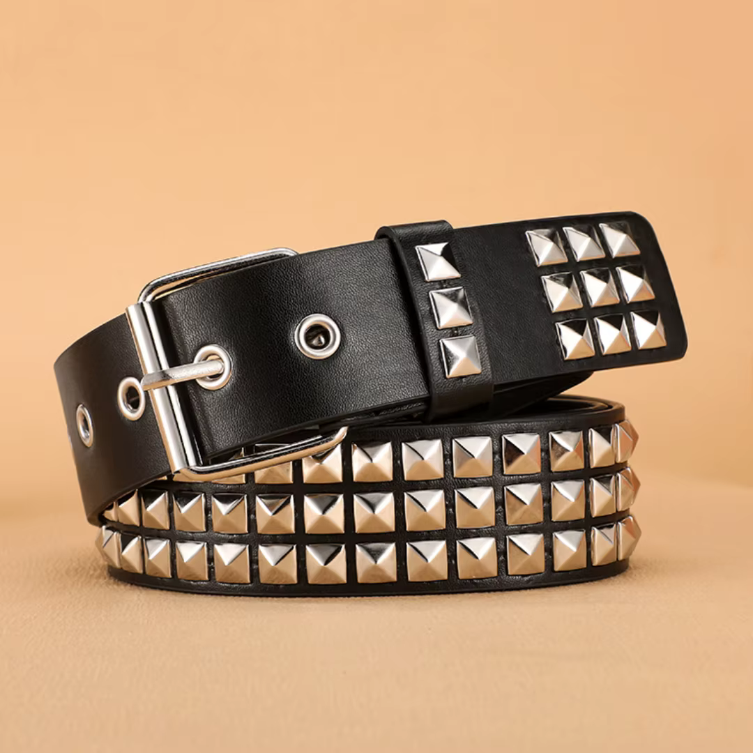 Tendance Rivet ceinture métal lourd ceinture hommes femmes Punk discothèque Rock Style ceinture jean