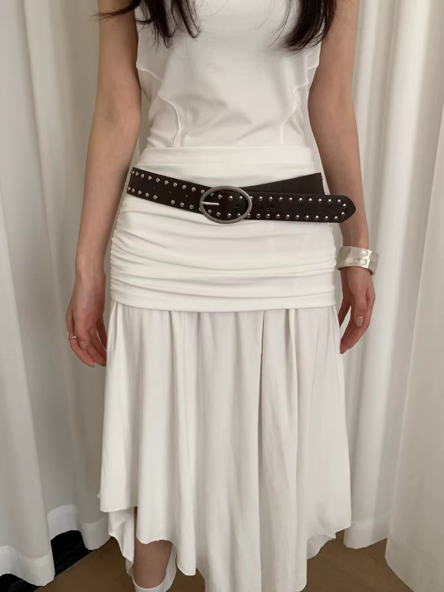 Ceinture à rivets bohème pour femmes, nouveau Design haut de gamme, Niche avec robe, tendance Y2K, 2